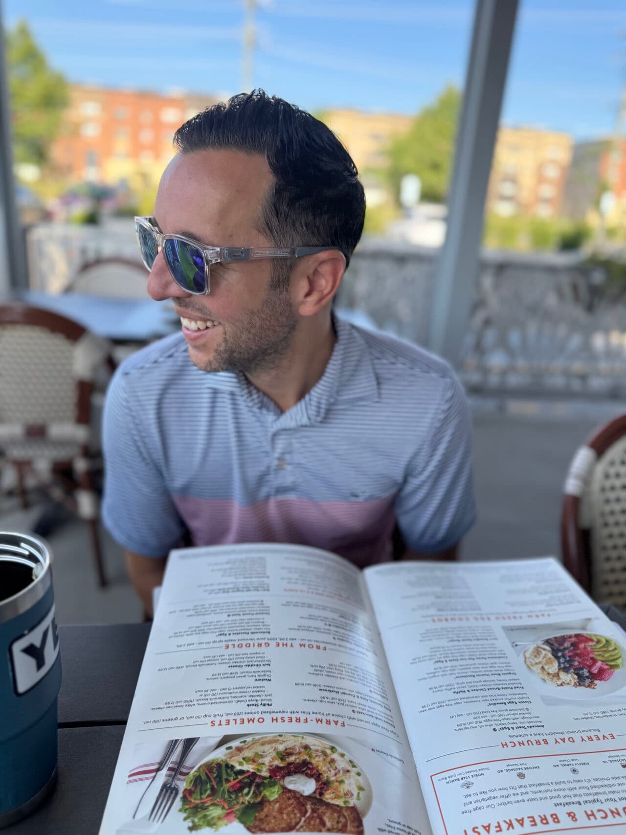 Ken Yarmosh smiling at brunch