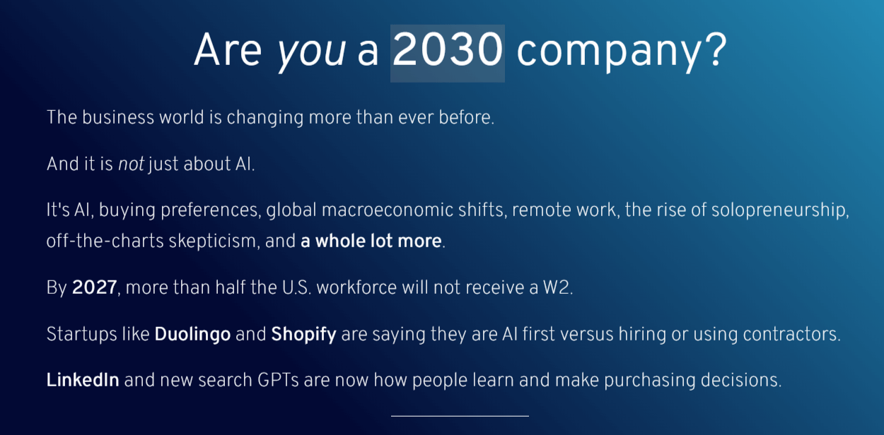 2030 manifesto for solopreneurs, founders, and consultants